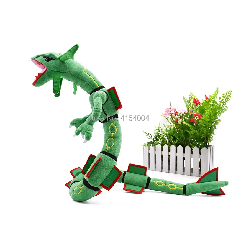 Аниме Rayquaza зеленая плюшевая кукла Peluche со скелетом Мягкая Популярная игрушка