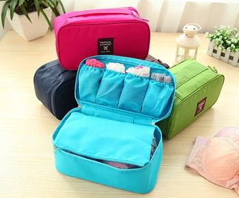 

50PCS New Design Waterproof Travel Pouch Nylon Multifunction Make up Portable Underwear Bag Luggage Storage Bra Organizer