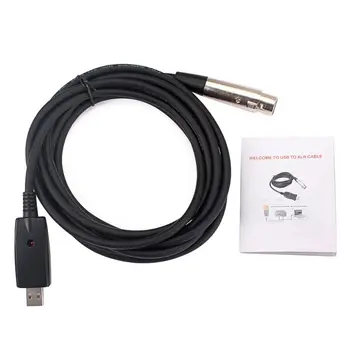 

XLR Female to USB Male 3m 9ft. Black Cable Cord Adapter Microphone Link