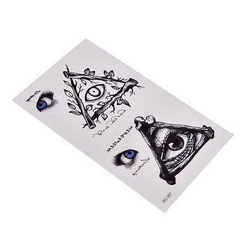 

1pcs Waterproof Fake Tattoo Eye Pattern Body Sleeve Art Temporary Tattoo for Women Men Water Transfer fake tattoo