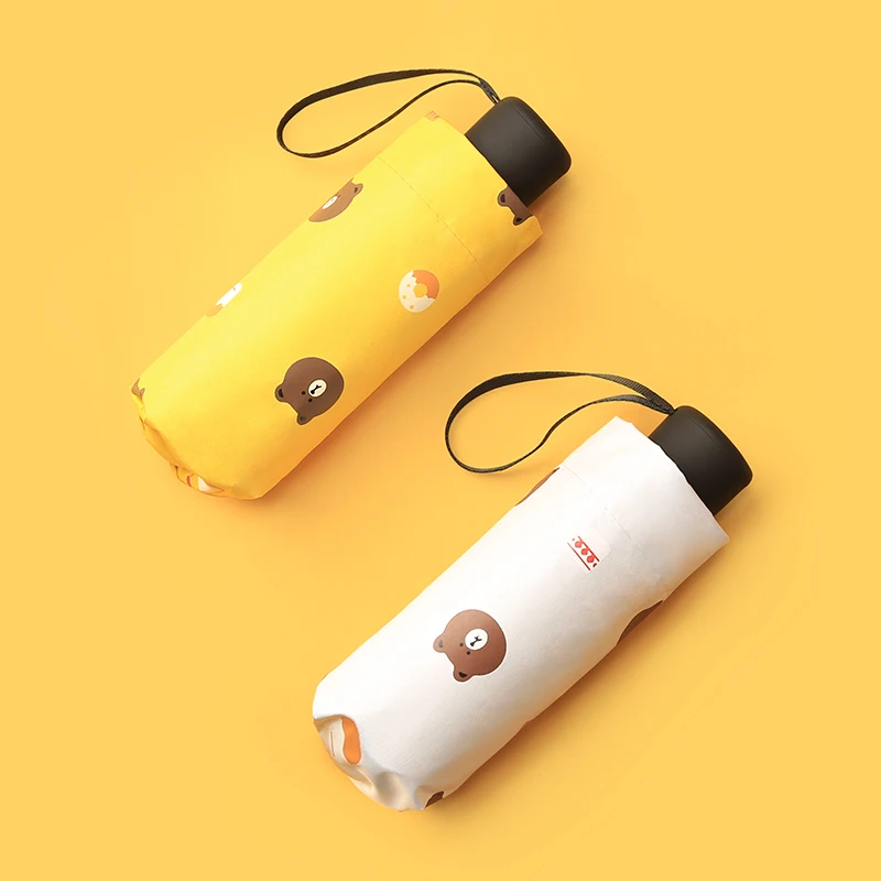 Модная куртка с надписью Mini детский зонт Пятерной складывающийся медведь Стиль