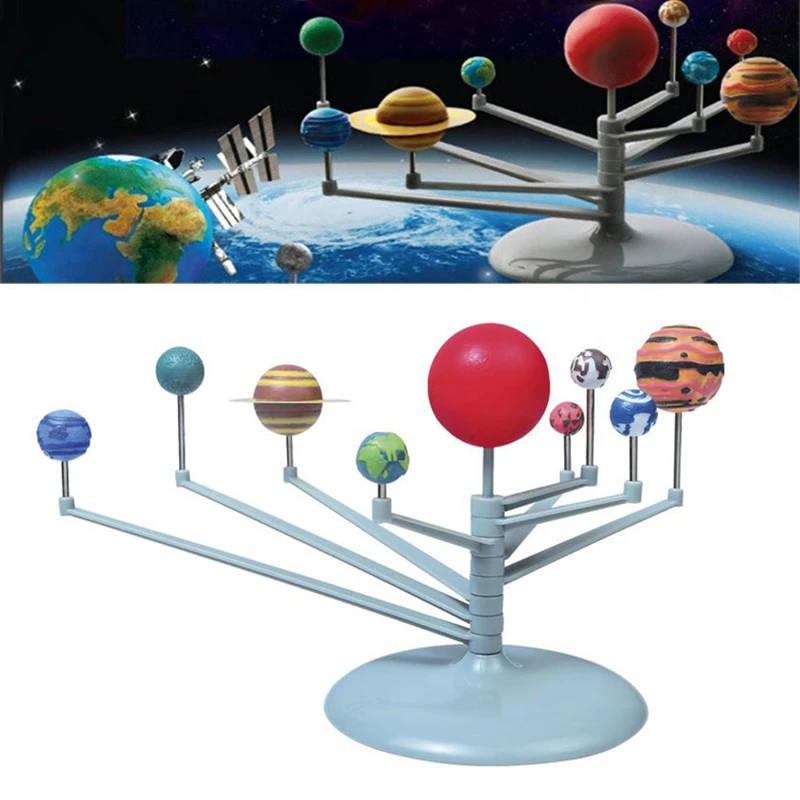 21cm Diy 3d Simulation Model Solar System Nine Planets Toy Scale Plastic Explore Geography Universe Educational Toys Gift Geography Aliexpress