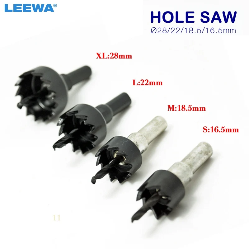 

LEEWA 1pc New 28mm 22mm 18.5mm 16.5mm High-Speed Steel Hole Saw Drill Tool #CA4651