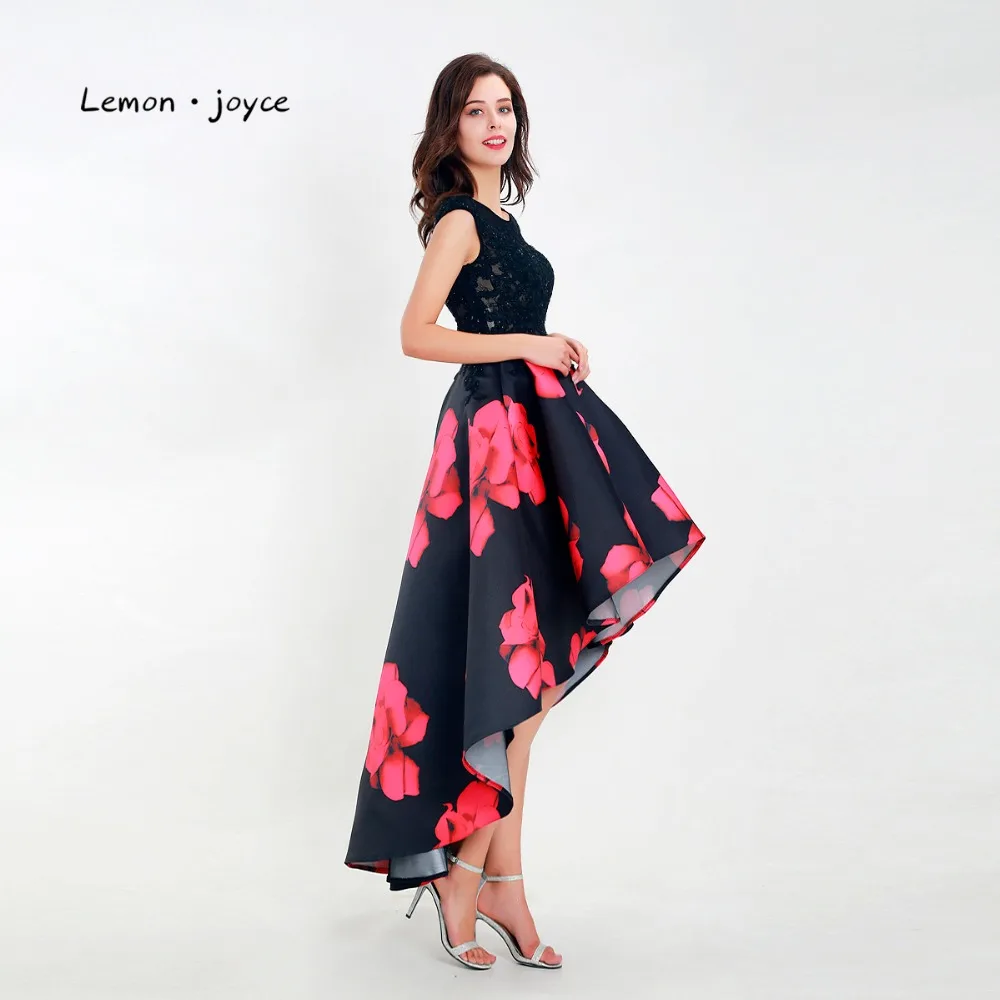 Lemon joyce Выпускные платья новое поступление 2020 с рукавом крылышком цветочный принт