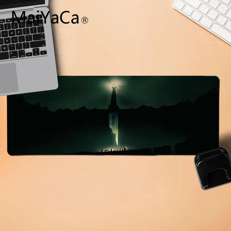 MaiYaCa крутой персонализированный модный Властелин колец большой коврик для мыши ПК компьютерный коврик резиновая мышь прочный коврик для мыши на стол - Цвет: LockEdge 30x80cm