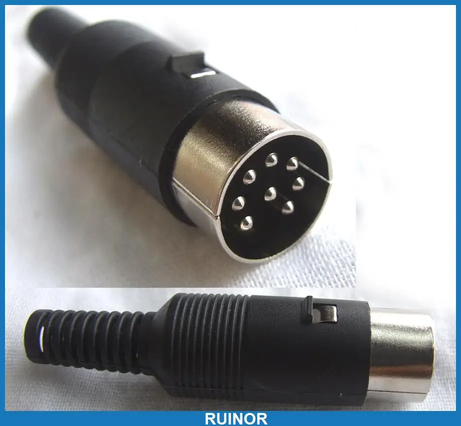 

5pcs 8pin DIN Male Plug Cables Soldering Iron DYI Connector with Plastic Handle