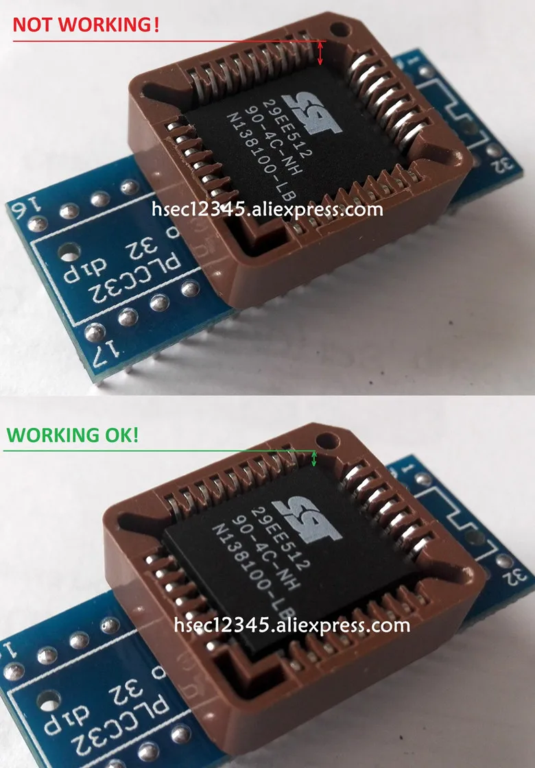 4 шт. адаптер PLCC44 PLCC32 PLCC28 PLCC20 + экстрактор plcc для программатора TL866cs TL866A TL866II PLUS|sockets