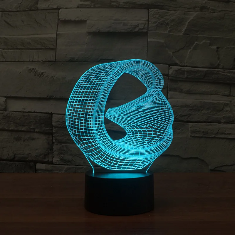 Европейская энергосберегающая настольная лампа креативный подарок Usb Led 3d 7