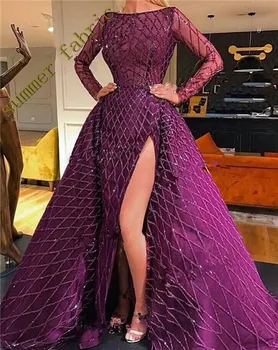 

5 yards with glued glitter on sale embroidery mesh material for evening dress