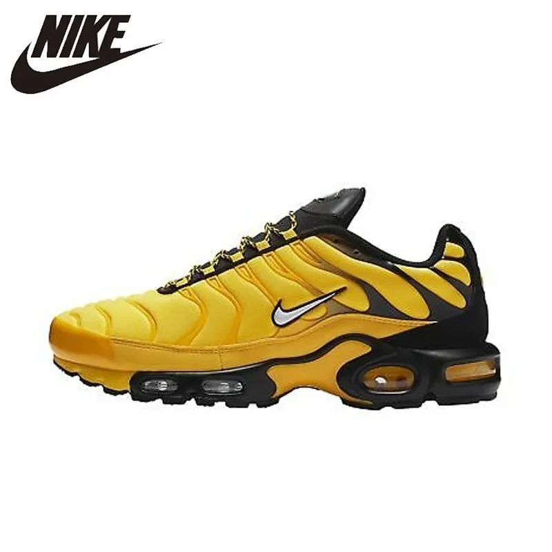 Nike TN Air Max Plus Частотный пакет оригинальные желтые черные мужские кроссовки удобные спортивные легкие кроссовки # AV7940-700