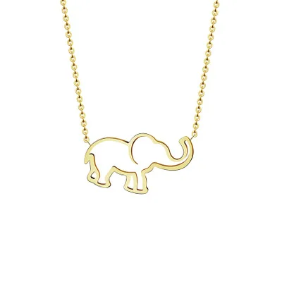 

Trendy Animal Hollow Elephant Necklace&Pendant For Women Choker Simple Stainless Steel Jewelry