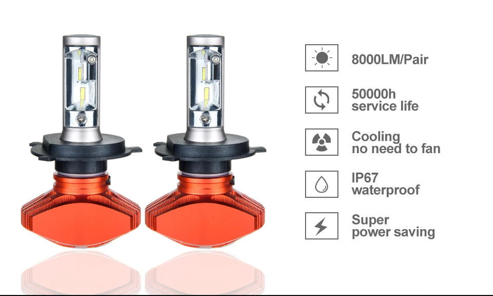 Zdatt AcooSun H4 Led Car Fanless Bulb H7 Led Auto headlight H1 H11 Fog Lamp 6500K DC12V 9006 Led CSP Chips 80Wset 9005 LED Auto Light (3)
