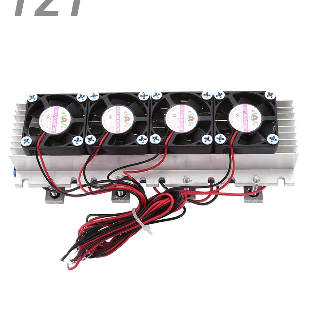 2018 12V 4 Chip TEC1 12706 термоэлектрический Пельтье воздушный радиатор вентилятор для