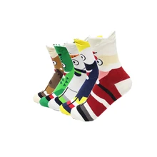 Новые женские носки с героями мультфильмов 5 пар/лот осень-зима женские рождественские носки Высокое качество и низкая цена женские забавные носки с животными