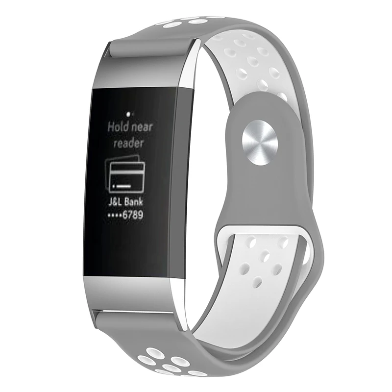 

New Breathable Holes Silicone Watch Wristband Strap Smartwatch Band for FitbitCharge 3 DOM668