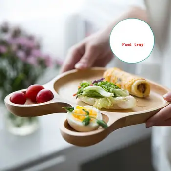 

Kitten Bear Animal Wooden Tray Cartoon Tray Gift Snack Dish Dining Tableware Dishes Water Drink Platter Storage Tray