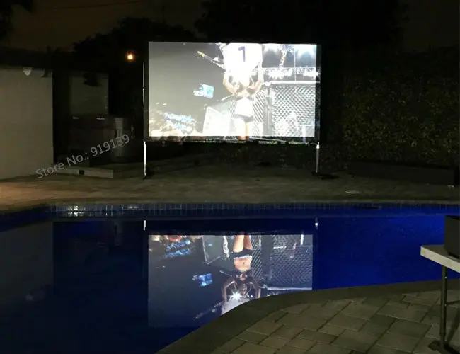 150 inch 16 to 9 fast folding projection screen pic 8