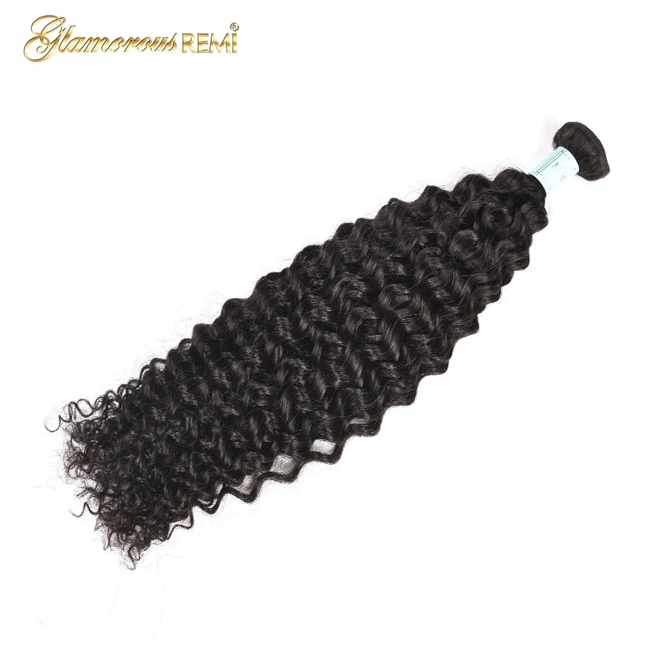 Jerry Curly 100% Curly Weave Human Hair Malaysia Hair Weave Bundles Natural Color Double Weft Extensions 1 Piece 8-26 Inch