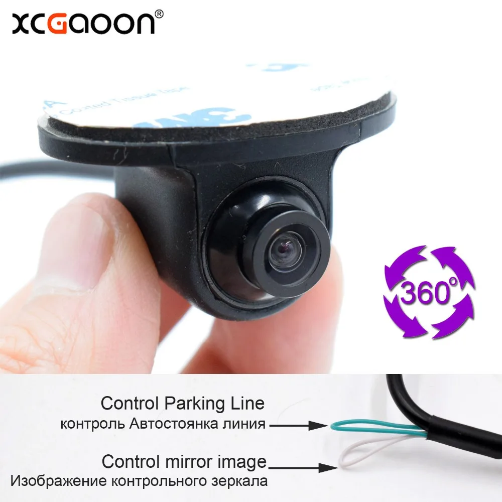 XCGaoon Mini CCD Coms ночное видение 360 градусов Автомобильная камера заднего вида
