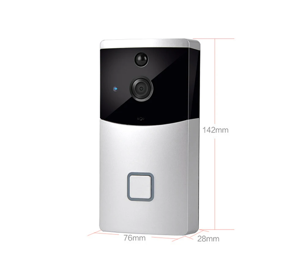 CUSAM Smart Wireless WiFi Video Doorbell 720P HD Camera Door Phone Intercom Two Way Audio Night Vision Motion Sensor Battery