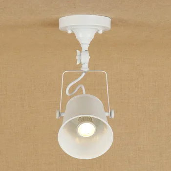 

DOXA American Industrial Ceiling Lighting Fixtures Iron LED Ceiling Light White Lamps For Living Room Adjust Up And Down Lustre