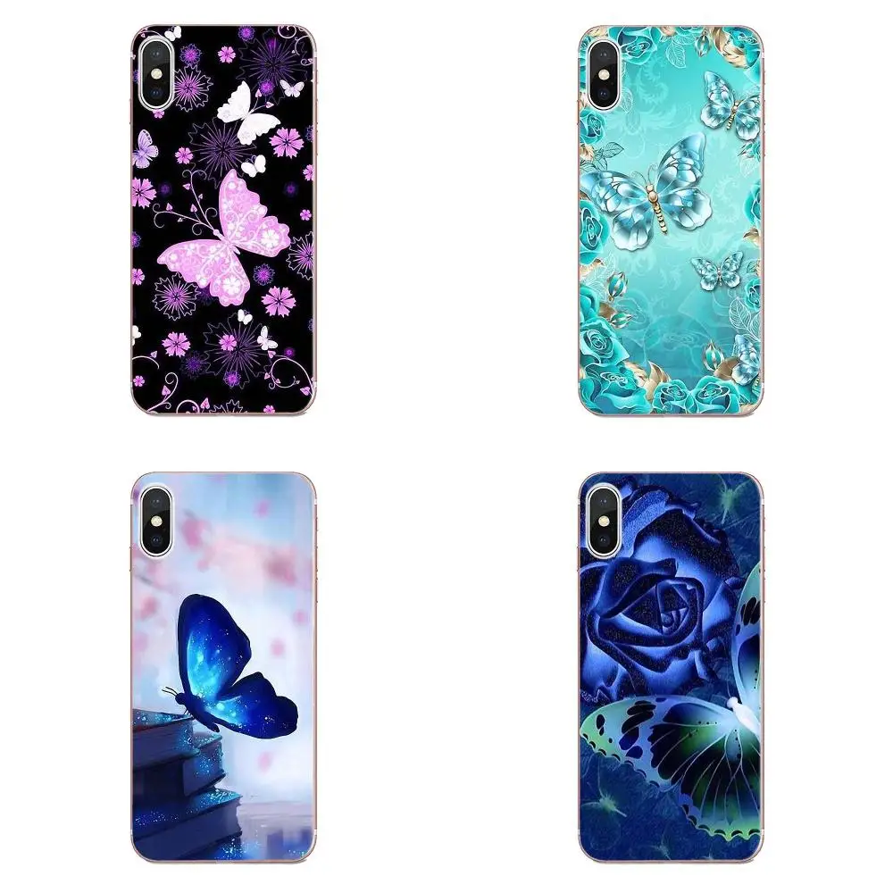 TPU Covers Capa For Xiaomi Mi3 Mi4 Mi4C Mi4i Mi5 Mi 5S 5X 6 6X A1 Max Mix 2 Note 3 4 Colorful Cool Butterfly | Мобильные телефоны и