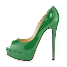 Dropshipping Sexy Thin High Heel Platform Shoes Peep Toe Women Genuine Sheepskin Patent Leather Pumps Nightclub Shoes D020A цена Dropshipping Sexy Thin High Heel Platform Shoes Peep Toe Women Genuine Sheepskin Patent Leather Pumps Nightclub Shoes D020A цены онлайн