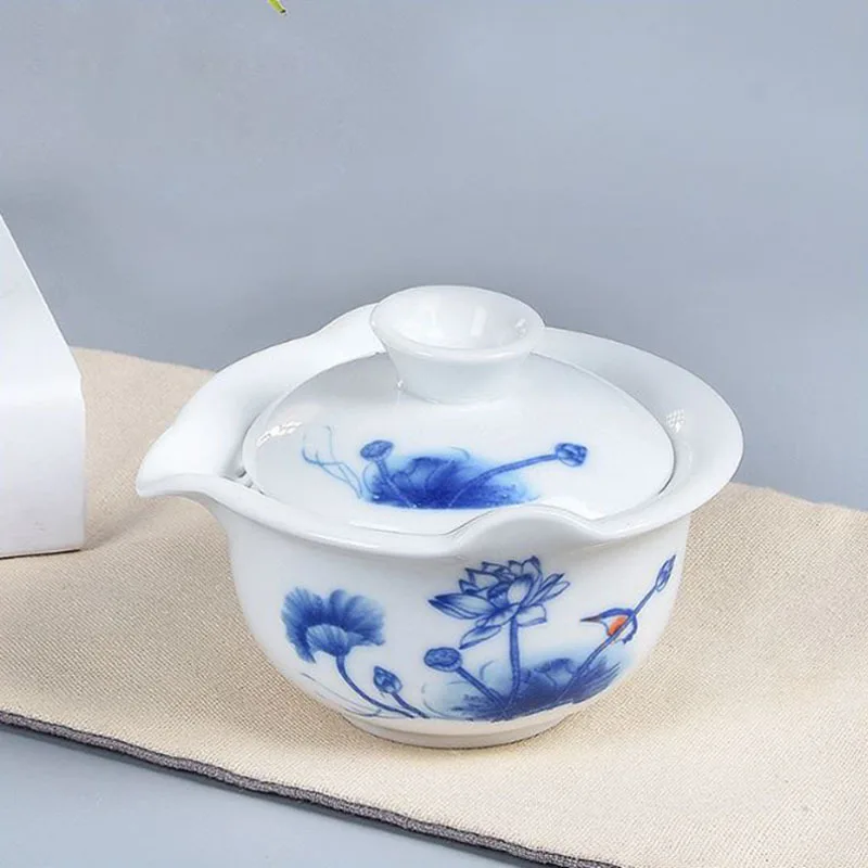 Китайский классический чайный набор кунг-фу, высокое качество, элегантный gaiwan, удобный чайник, фарфоровый чайник Pu er, чайные горшки, дорожные чайные наборы - Цвет: 4