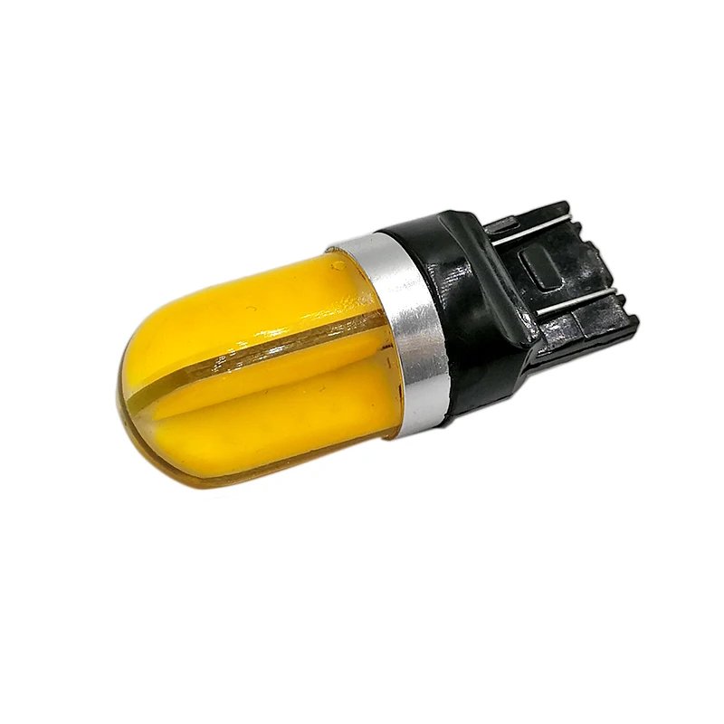 2PCS  Amber 7443 W215W T20 W3X16Q LED COB Silica 48SMD Car Bulb For Tail Sidelight Indicator Light Bulb Stop Brake Turn 9V-28V.1