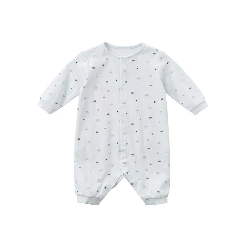 DB9615 dave bella/осень, для новорожденных, с принтом животных, Детский комбинезон ребенок, одежда, детский комбинезон, детская мягкая одежда для сна - Цвет: blue cloud