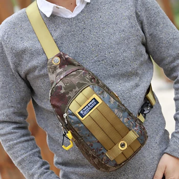 

Vintage Trend Crossbody Bag For Men Waterproof Nylon Messenger Sling Chest Bags Travel Single Shoulder Rucksack Day Back Pack