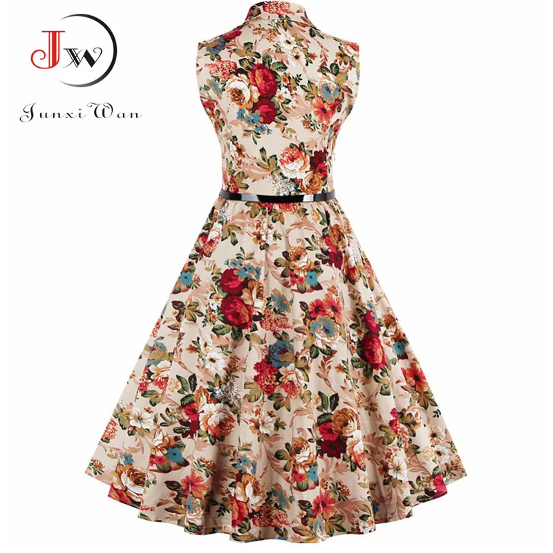 S~ 4XL, летнее женское платье в стиле ретро, Одри Хепберн, цветочный принт, 50 s, 60 s, винтажное Свободное платье, рокабилл, платья для вечеринок, женские платья, WQ0983