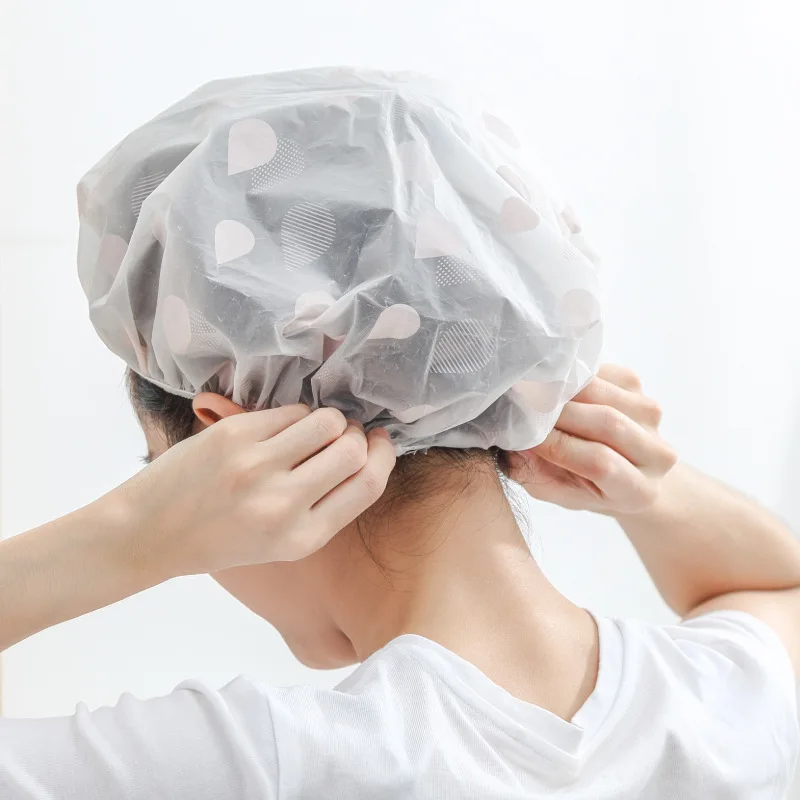

1PCS New EVA waterproof shower cap adult female bath hair cover shower head cover hat hair sets anti-smoke hair cap