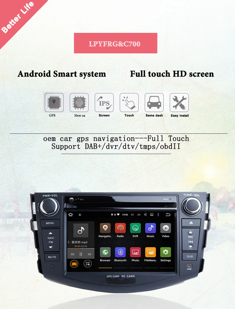 Cheap Car 2 din android GPS Navi For Toyota RAV4 2009 - 2012 autoradio navigation head unit multimedia 4Gb+64Gb Android 9.0 PX5 8-Core 3