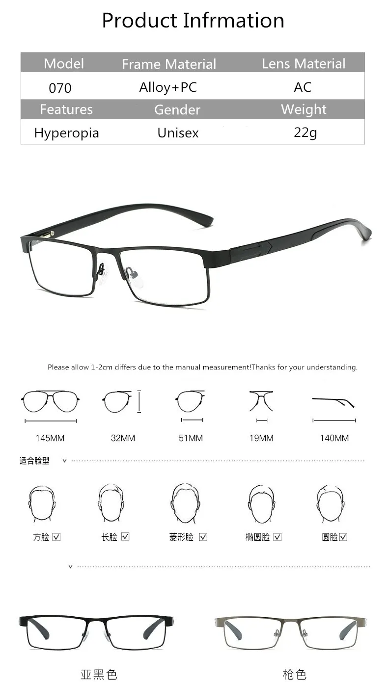 Анти-усталость для пожилых людей TR90 очки для чтения женщин и мужчин прозрачные линзы дальнозоркости очки Оптические очки с диоптрией 0to+ 4,0