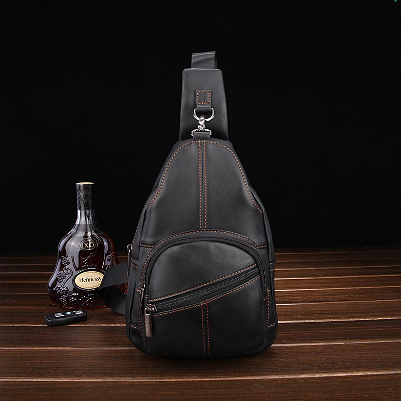 Genuine Leather Bag Men Bags Leather Belt Waist Pack Men Messenger Bags Male Phone Small Flap