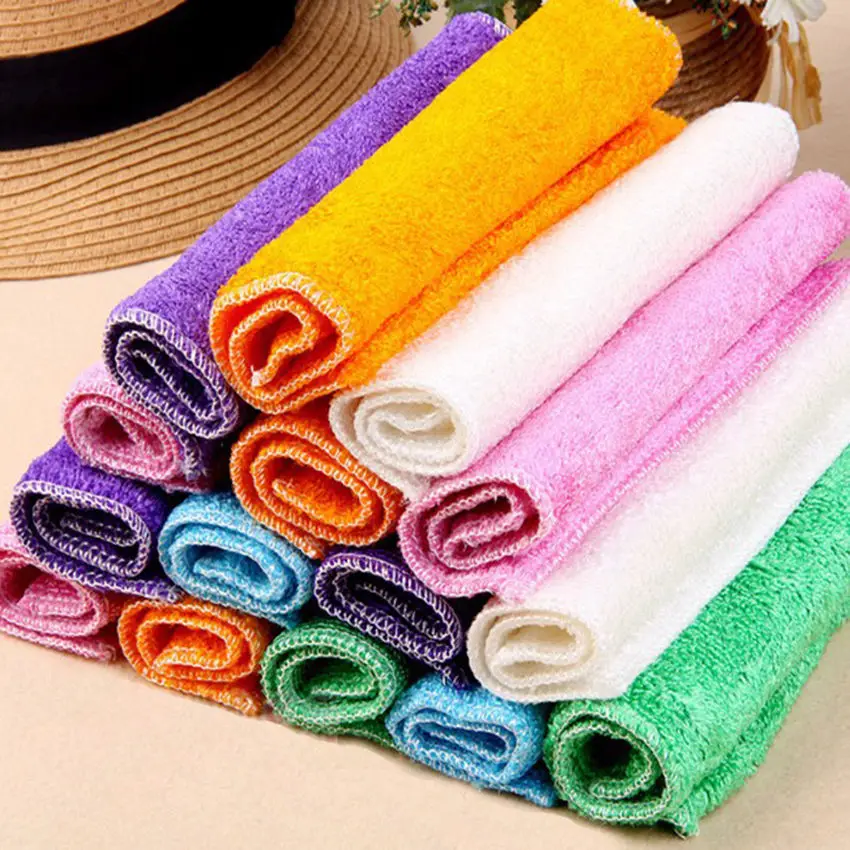 

High quality Kitchen wipping rags efficient Bamboo Fiber Cleaning Cloth home washing dish Multifunctional Kitchen towels