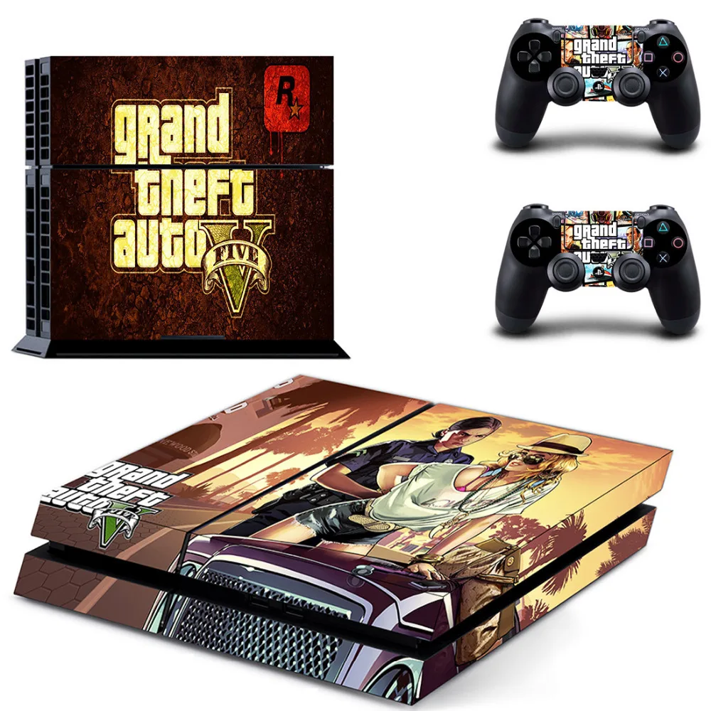 Игра Grand Theft Auto V GTA 5 PS4 переводная картинка наклейка для Sony PlayStation 4 консоли и 2