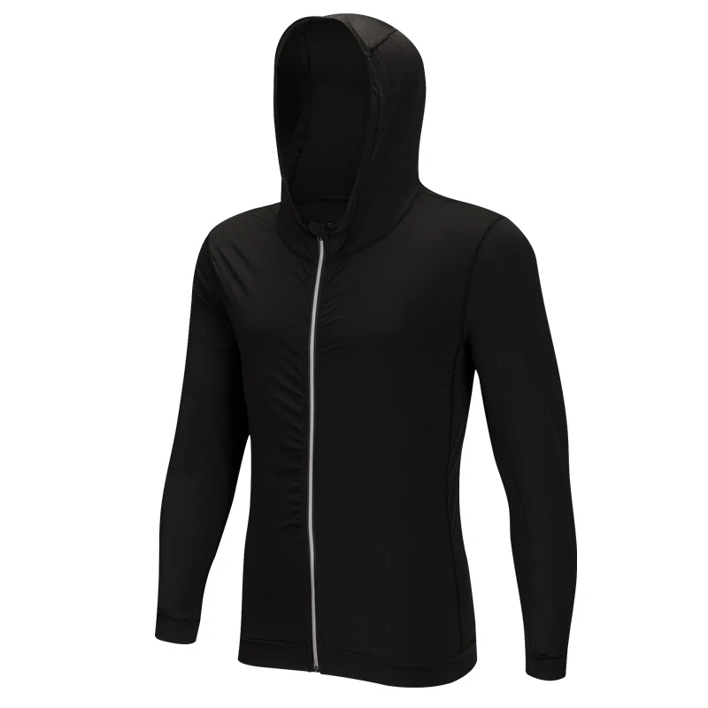 Running Jackets Men Sports Coat Fitness Long Sleeve Hooded Tight Hoodies Zipper Slim Hiking Sweatshirts Male Gym Training Jacket