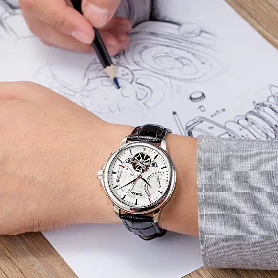 Часы скелетоны TIME100 мужские механические автоматические деловые