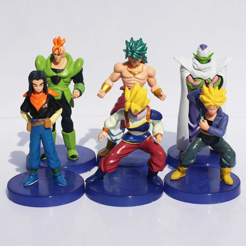 

High quality 6pcs/lot Dragon Ball Z Super Saiyan vegeta Son Goku Kakarotto PVC Action Figure toys Christmas gift
