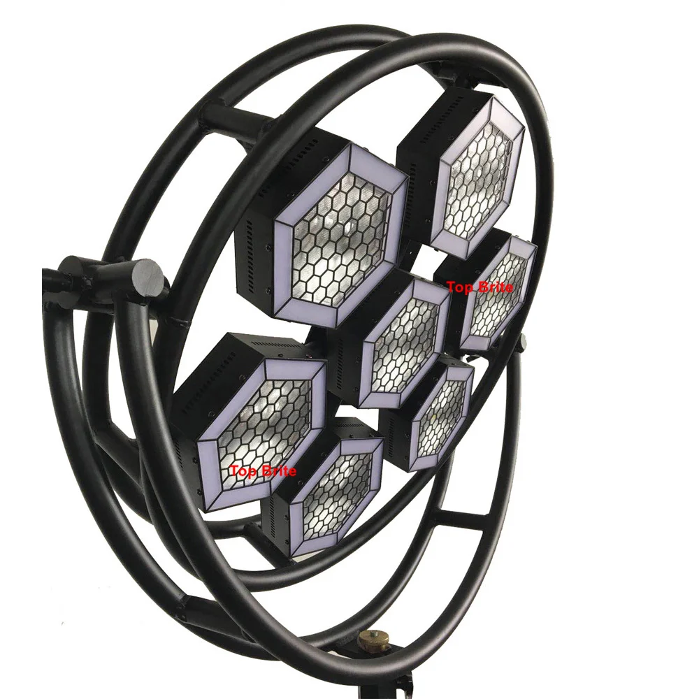 2 шт. Ретро вспышка 7X100W теплый/холодный белый Светодиодный сценический свет Dj
