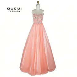 Романтические Розовые милое, с бусинами Длинные платья выпускного вечера Тюль бальное платье гостей свадьбы торжественное платье Для