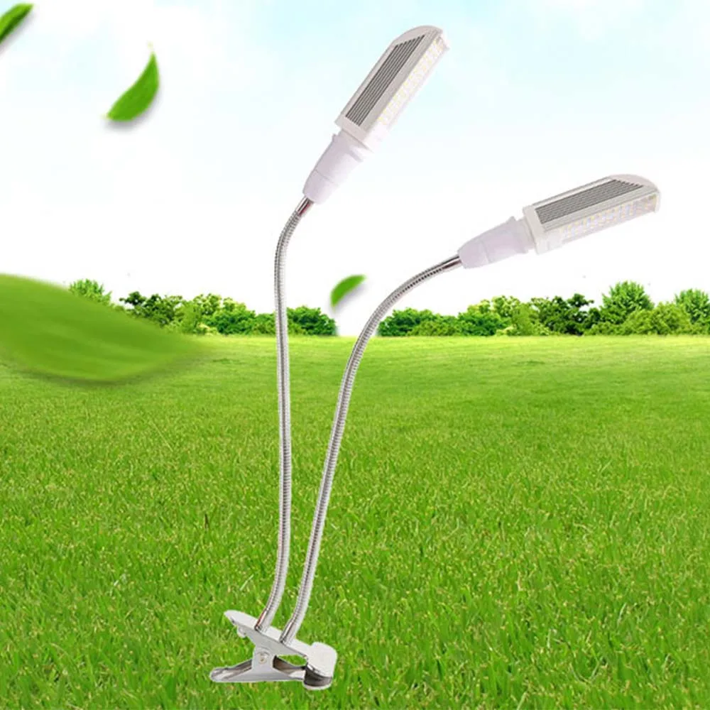 

Full Spectrum Dual Head LED Plant Flower Grow Light Lamp UV IR Lights Clip Green House Light