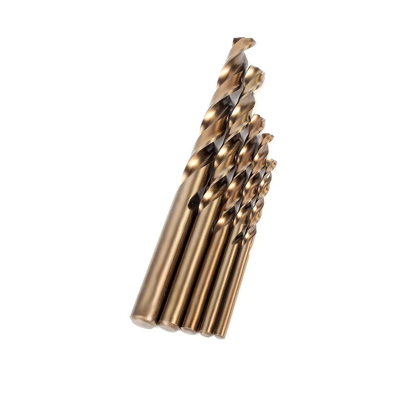 5pcs Set 1MM-8MM Cobalt High Speed Steel Twist Drill Hole M35 Stainless Steel Tool Set The Whole Ground Metal Reamer Tools