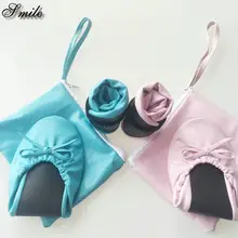 Новое поступление; женские бальные туфли; уличные складные балетки с сумочкой