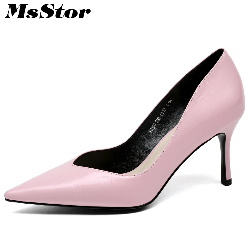 

MsStor Pointed Toe Office Lady Pumps Shoes Woman Fashion Shallow Sexy High Heels Women Shoes Mature Stiletto heel Women Pumps