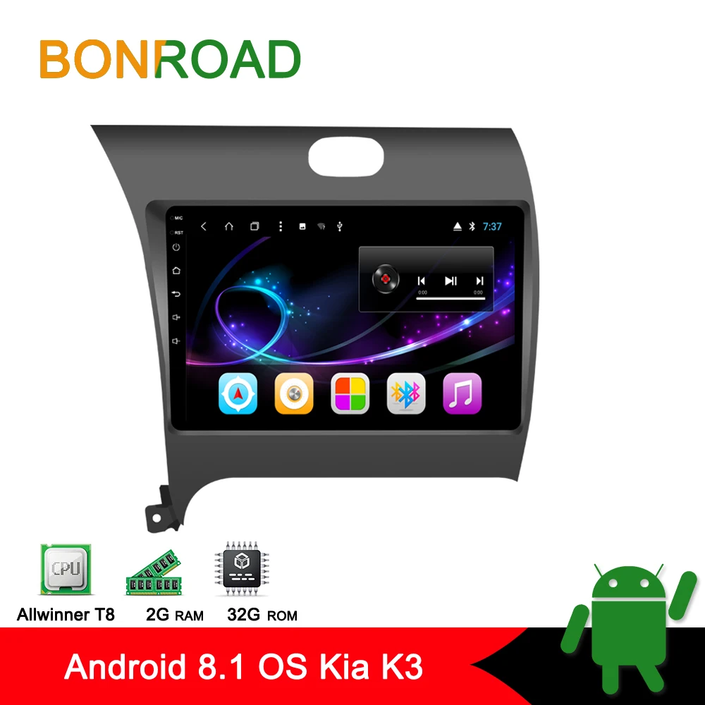 

Bonroad Android 8.1.0 Eight core Car Multimedia Player Video Player For Kia K3 Car GPS Navigation Stereo Radio GPS Navigation