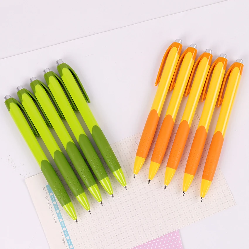 Креативная 0,7 мм модная шариковая офисная канцелярская пластиковая шариковая ручка прессованного цвета, шариковая ручка для студентов