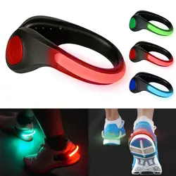 Спортивная Беговая безопасность USB led обувь клип светящийся свет светоотражающие не скользящие зажимы C55K распродажа